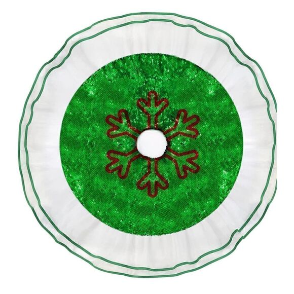 Color Changing Glitter Sequined Tree Skirt. 40". NIP - Picture 5 of 6